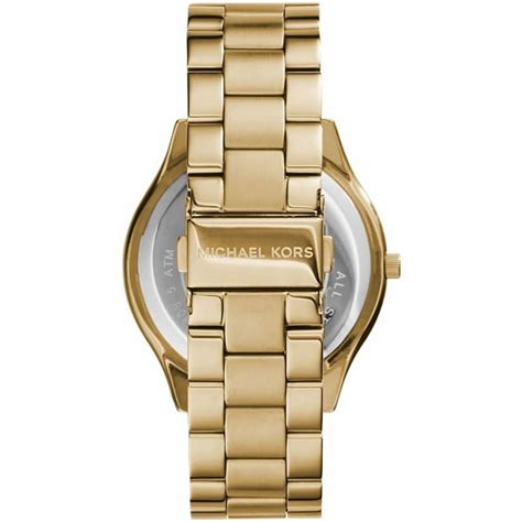 michael kors mk3478 runway damen uhr slimline goldfarben schwarz|MICHAEL KORS Slim Runway MK3478 Gold Schwarz .